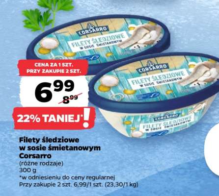 Filety śledziowe w sosie śmietanowym Corsarro
