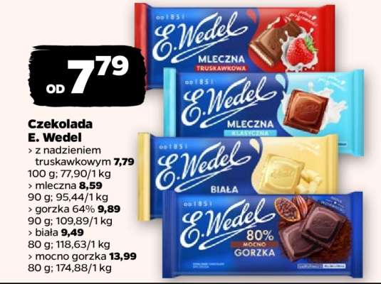 Czekolada E. Wedel z nadzieniem truskawkowym