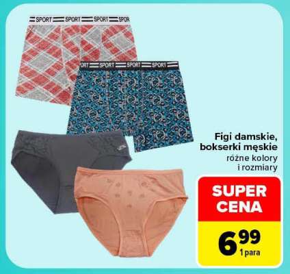 Figi damskie, bokserki męskie
