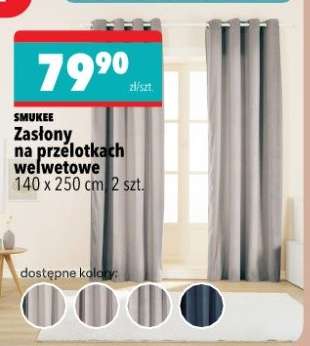 Zasłony na przelotkach welwetowe