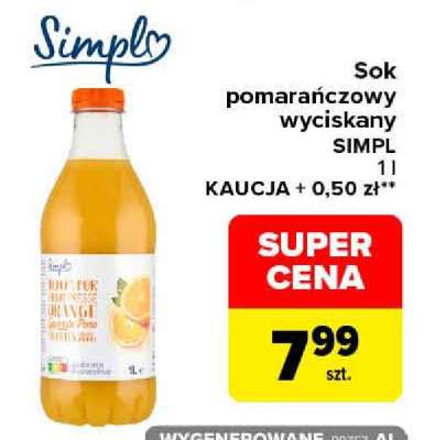 Sok pomarańczowy wyciskany SIMPL