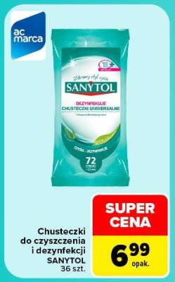 Chusteczki do czyszczenia i dezynfekcji SANYTOL