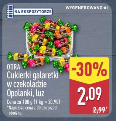 ODRA Cukierki galaretki w czekoladzie Opolanki, luz
