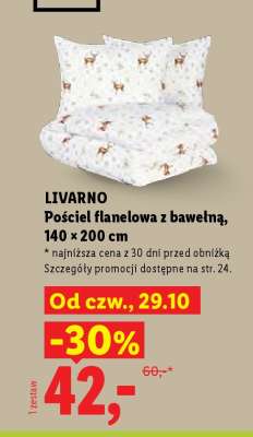 LIVARNO Pościel flanelowa z bawełną, 140 x 200 cm