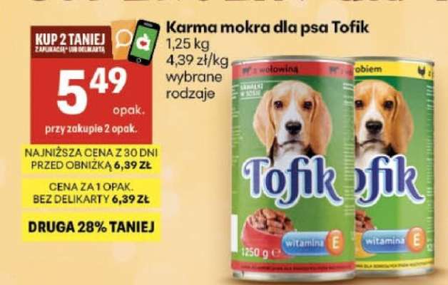 Karma mokra dla psa Tofik
