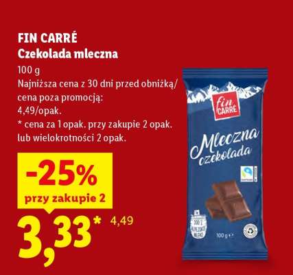 FIN CARRÉ Czekolada mleczna