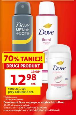 Dezodorant Dove w sprayu, w sztyfcie lub roll-on