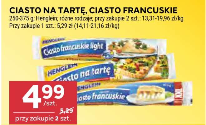 Ciasto na tartę, Ciasto francuskie